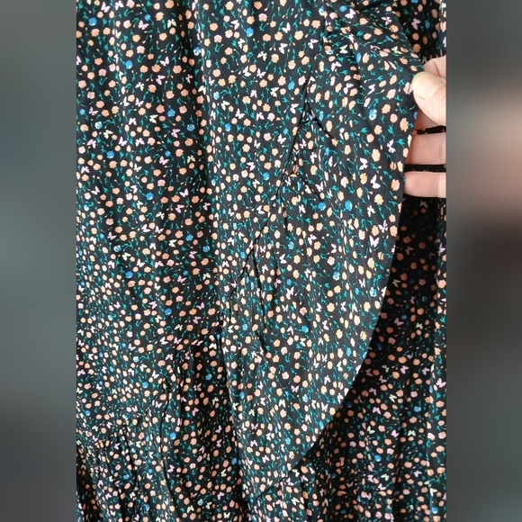 Micro Ditsy Floral High-Low Maxi Skirt Womens 3X Cottagecore Fairy Whimsygoth - Picture 3 of 6